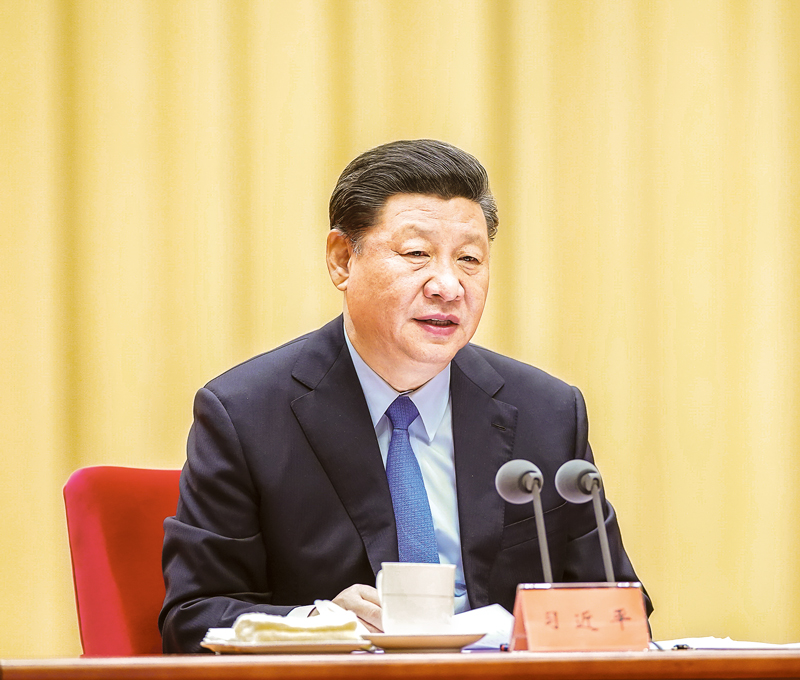 2019年5月31日，“不忘初心、牢記使命”主題教育工作會議在北京召開。中共中央總書記、國家主席、中央軍委主席習近平出席會議并發表重要講話。 新華社記者 鞠鵬/攝
